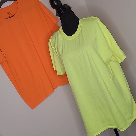 Fruit of the Loom Other - Fruit of the Loom platinum, bundle of 2 t-shirts, 1 orange, 1 yellow sz L/G